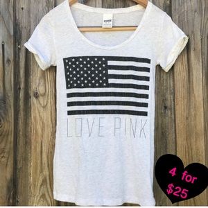 RARE VS PINK  FLAG SHIRT SIZE XS
